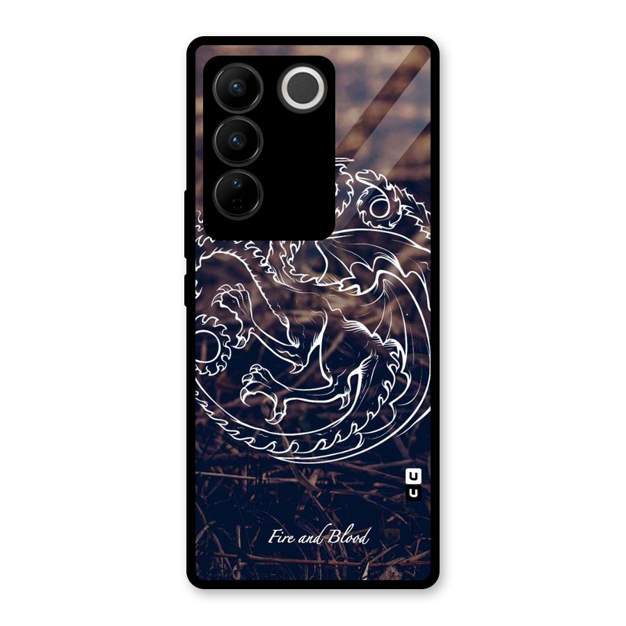 White Circle Glass Back Case for Vivo V27 Pro