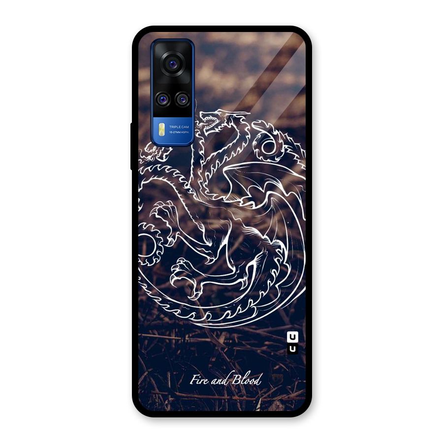 White Circle Glass Back Case for Vivo Y31