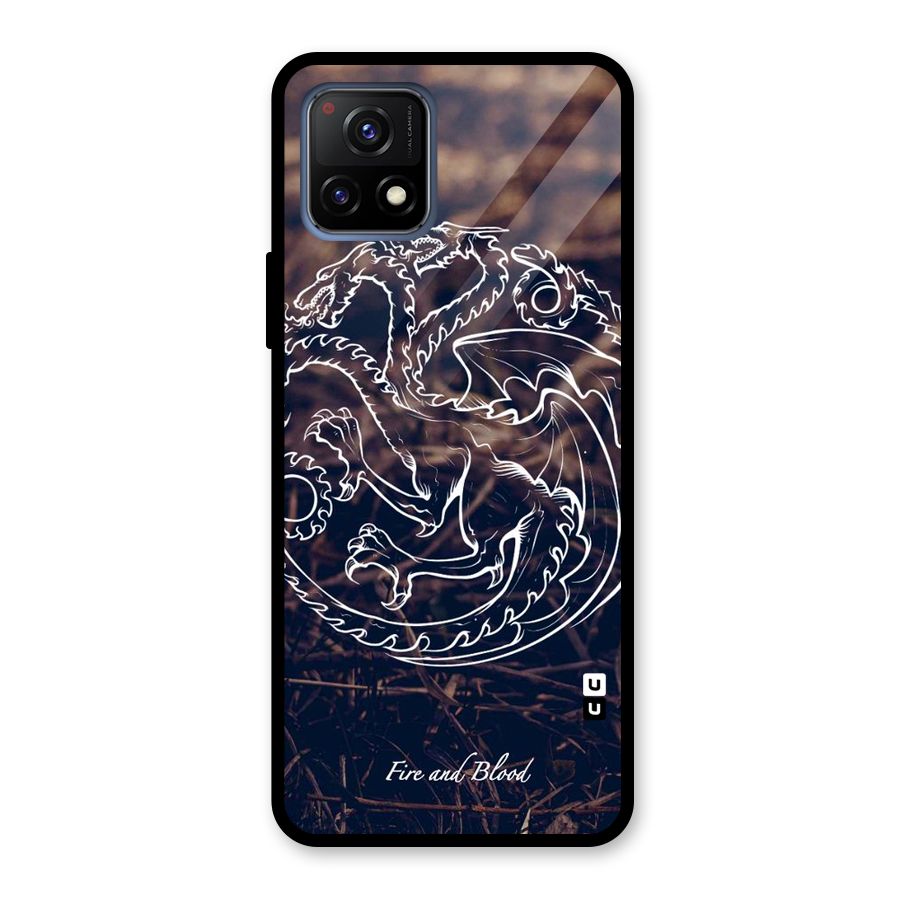 White Circle Glass Back Case for Vivo Y72 5G