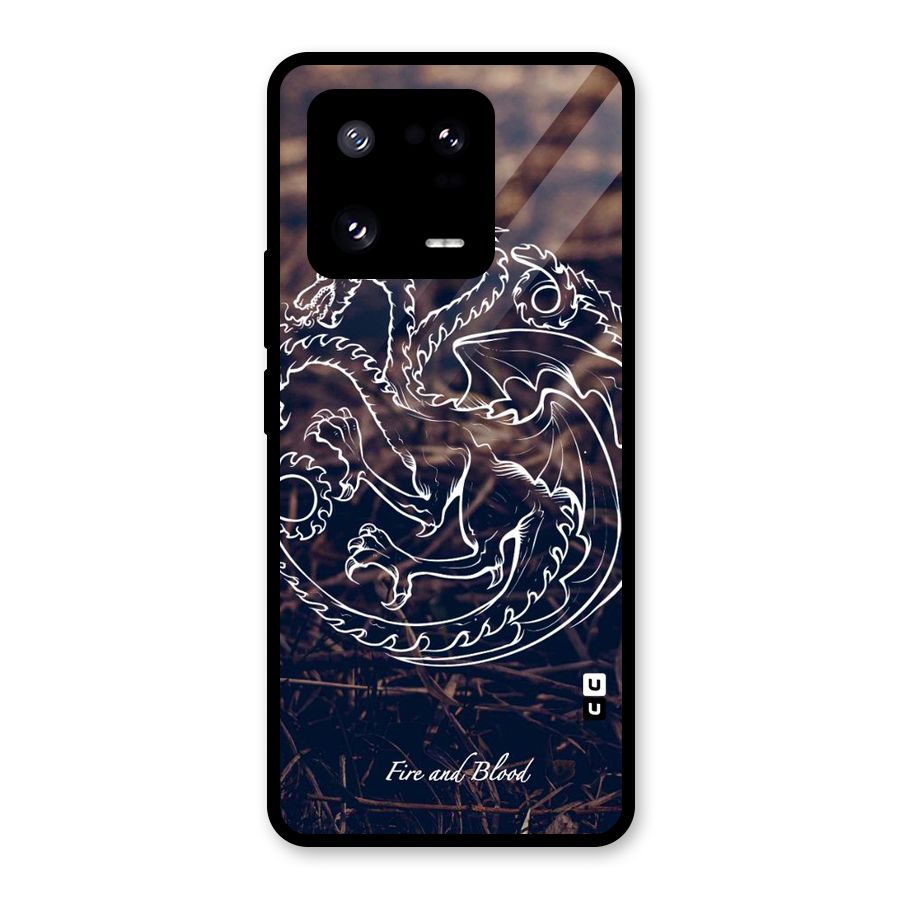 White Circle Glass Back Case for Xiaomi 13 Pro