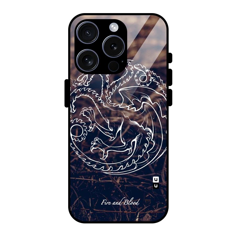 White Circle Glass Back Case for iPhone 15 Pro