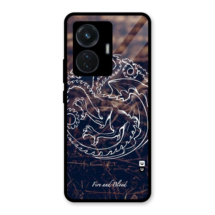 White Circle Glass Back Case for iQOO Z6 44W