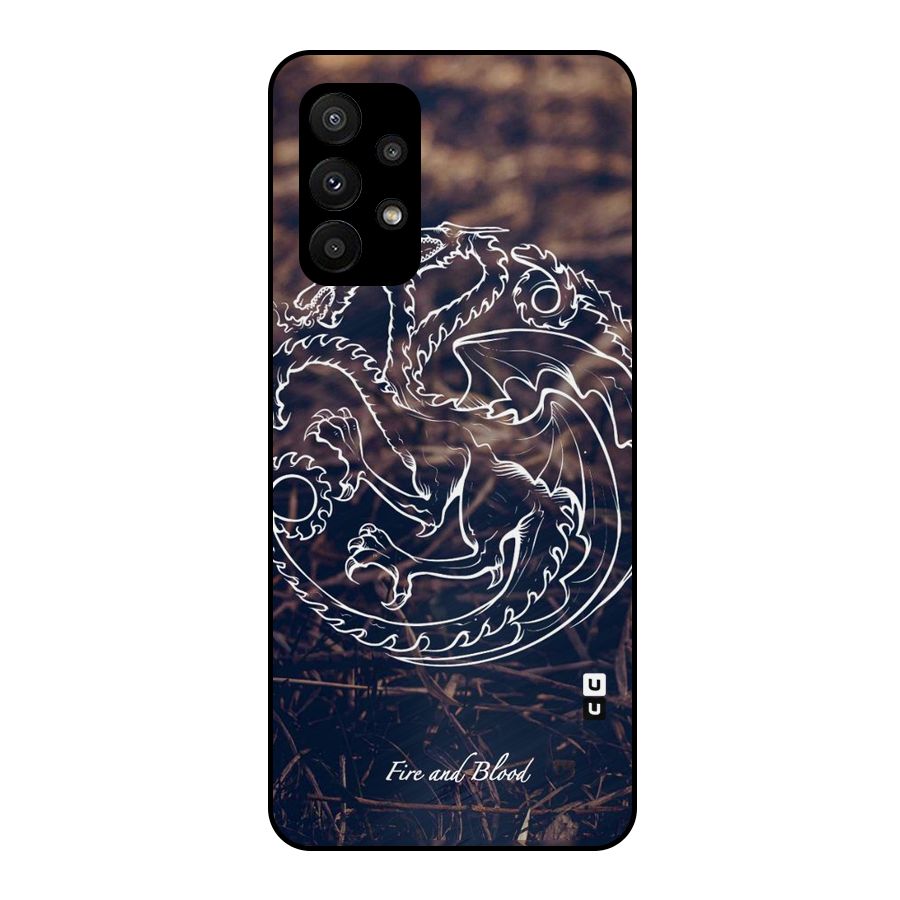 White Circle Metal Back Case for Galaxy A23