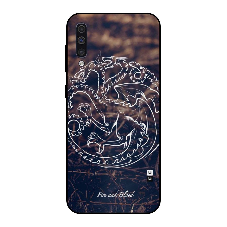 White Circle Metal Back Case for Galaxy A30s