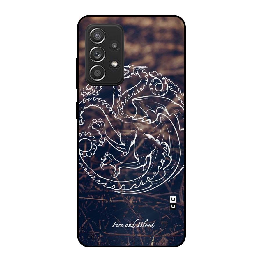 White Circle Metal Back Case for Galaxy A52s 5G