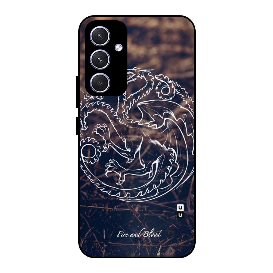 White Circle Metal Back Case for Galaxy A54