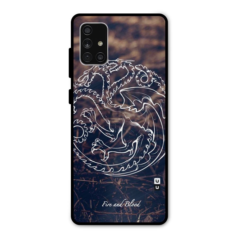 White Circle Metal Back Case for Galaxy A71