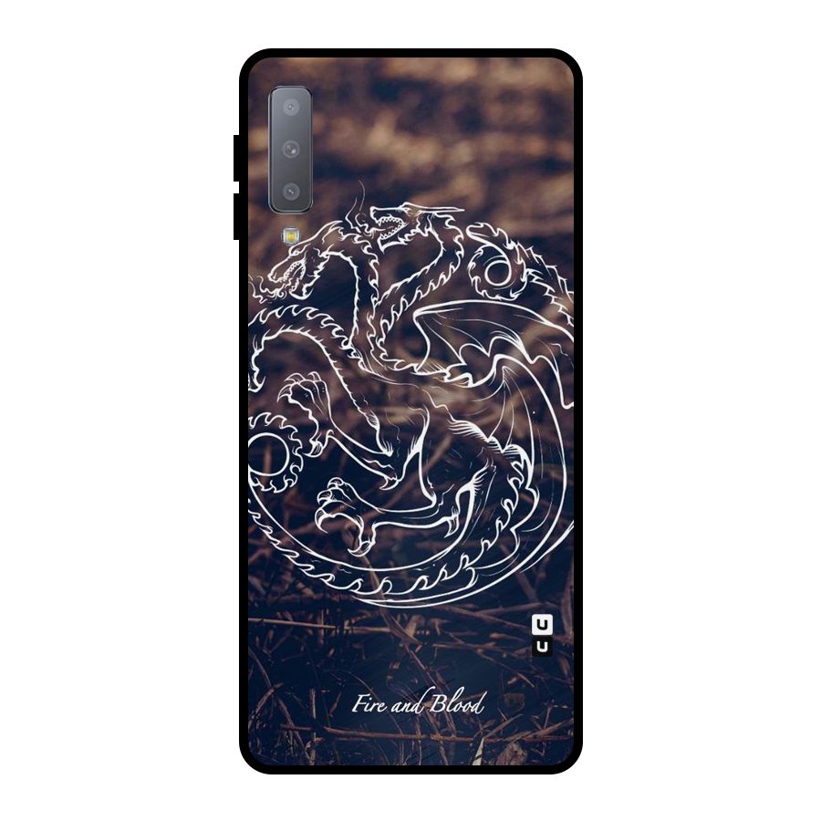 White Circle Metal Back Case for Galaxy A7 (2018)