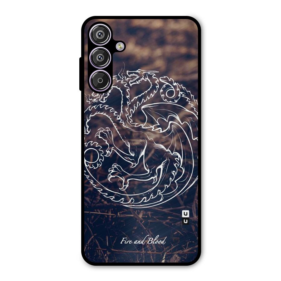 White Circle Metal Back Case for Galaxy M15