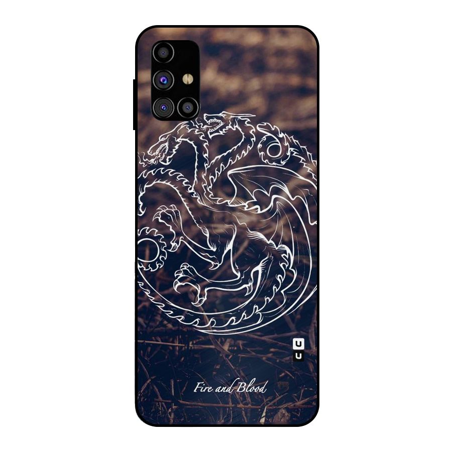 White Circle Metal Back Case for Galaxy M31s