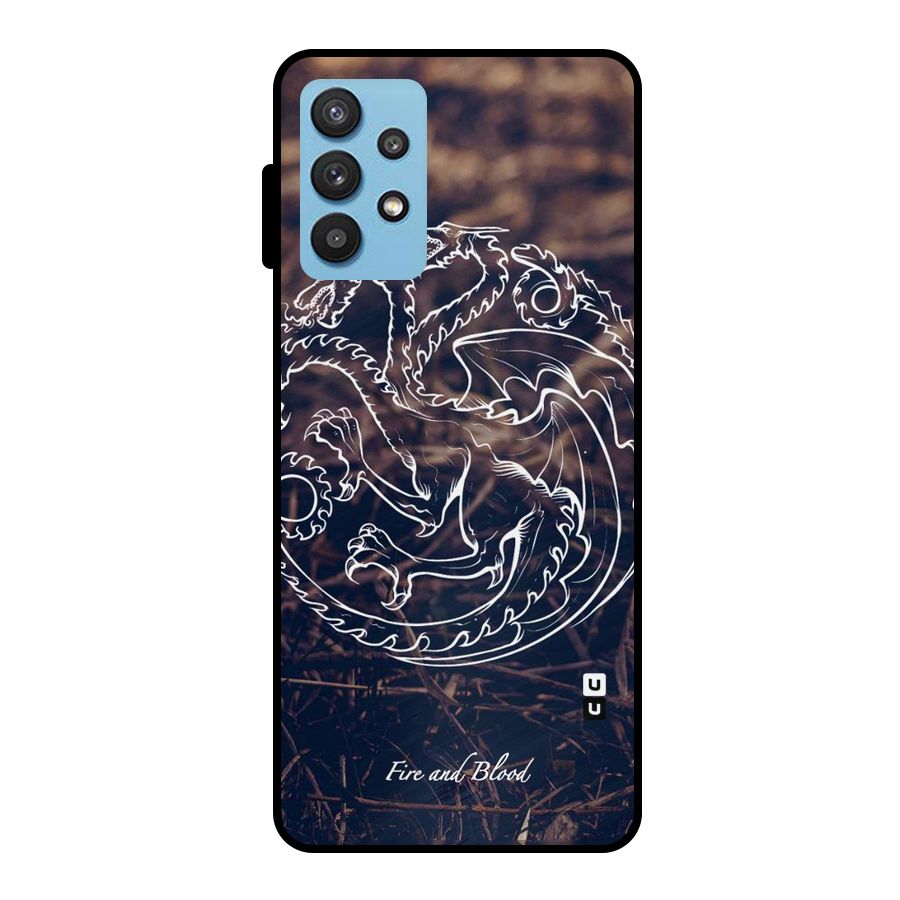 White Circle Metal Back Case for Galaxy M32 5G