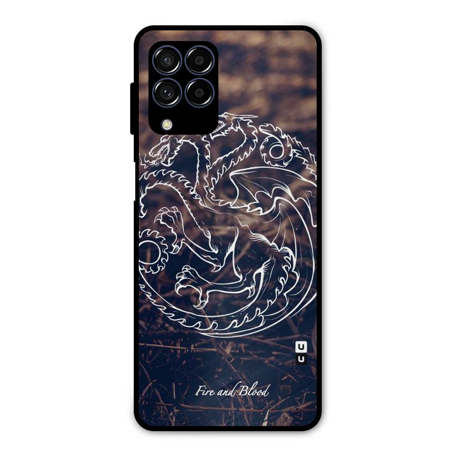 White Circle Metal Back Case for Galaxy M53 5G