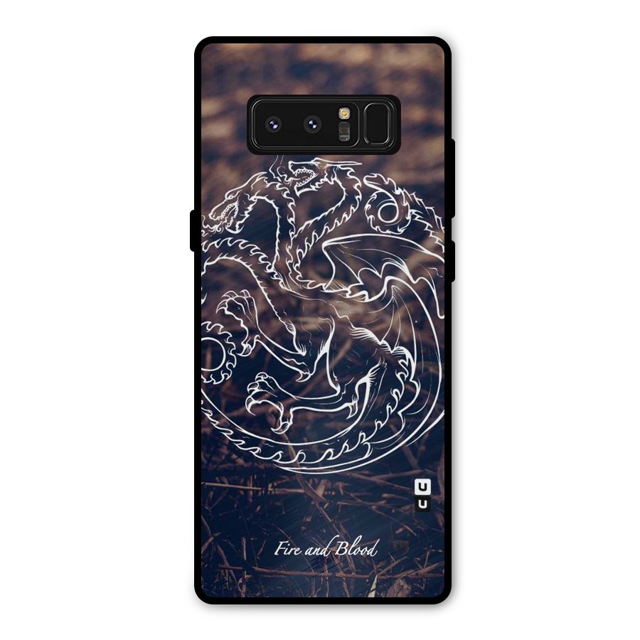 White Circle Metal Back Case for Galaxy Note 8