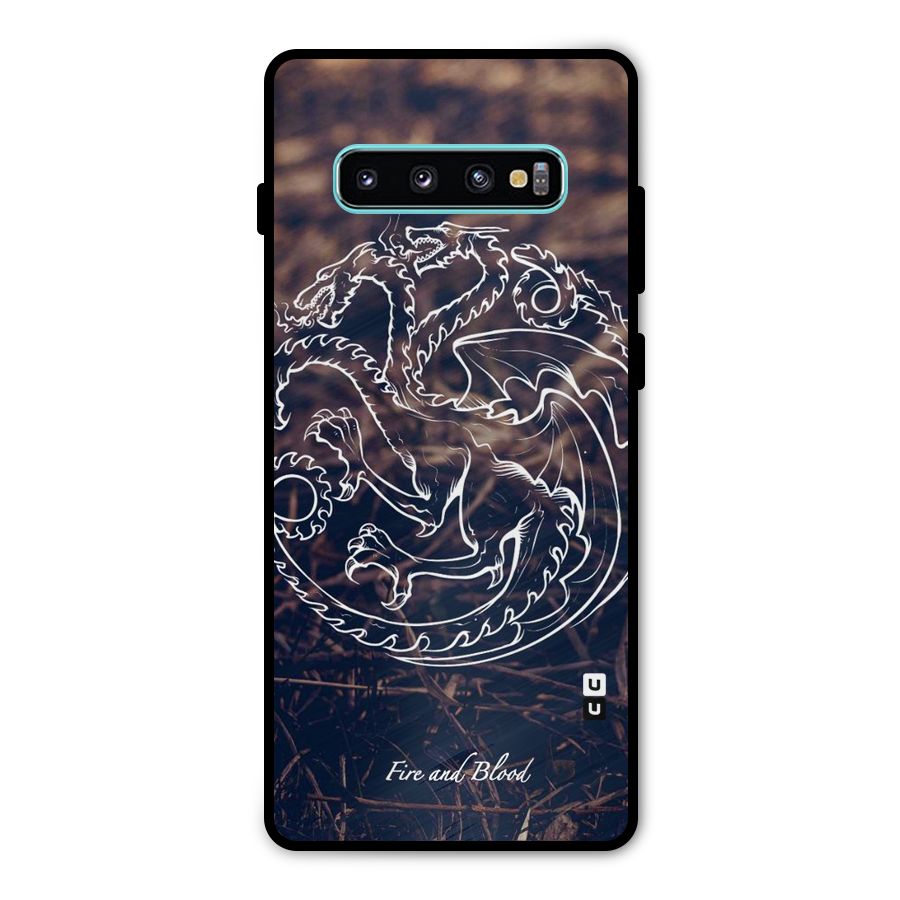 White Circle Metal Back Case for Galaxy S10 Plus