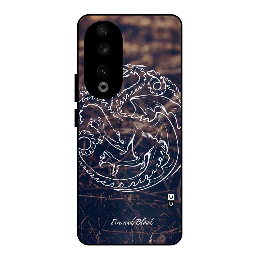 White Circle Metal Back Case for Honor 90