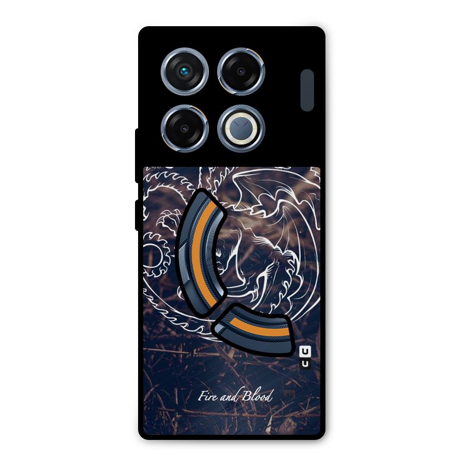 White Circle Metal Back Case for Infinix GT 20 Pro