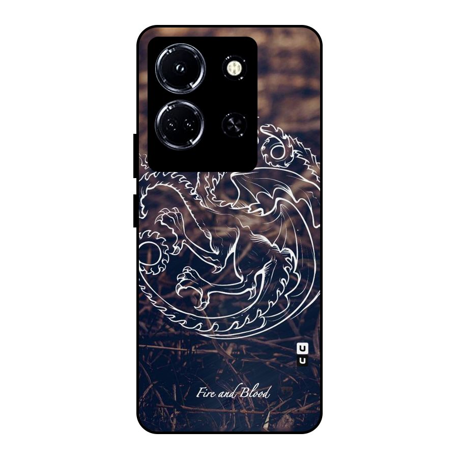 White Circle Metal Back Case for Infinix Note 30 5G