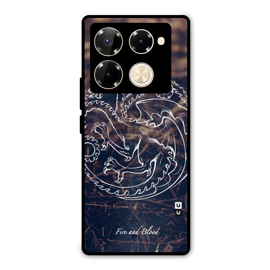 White Circle Metal Back Case for Infinix Note 40 Pro