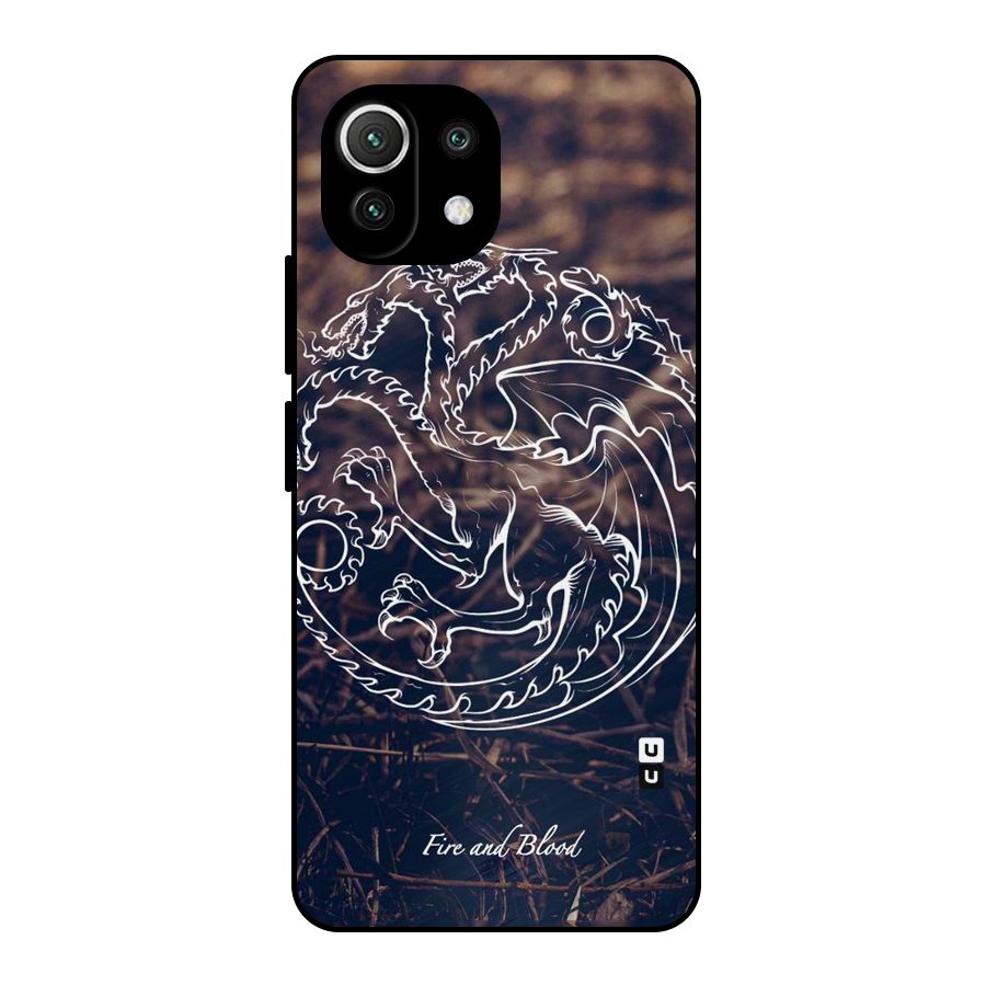 White Circle Metal Back Case for Mi 11 Lite NE 5G