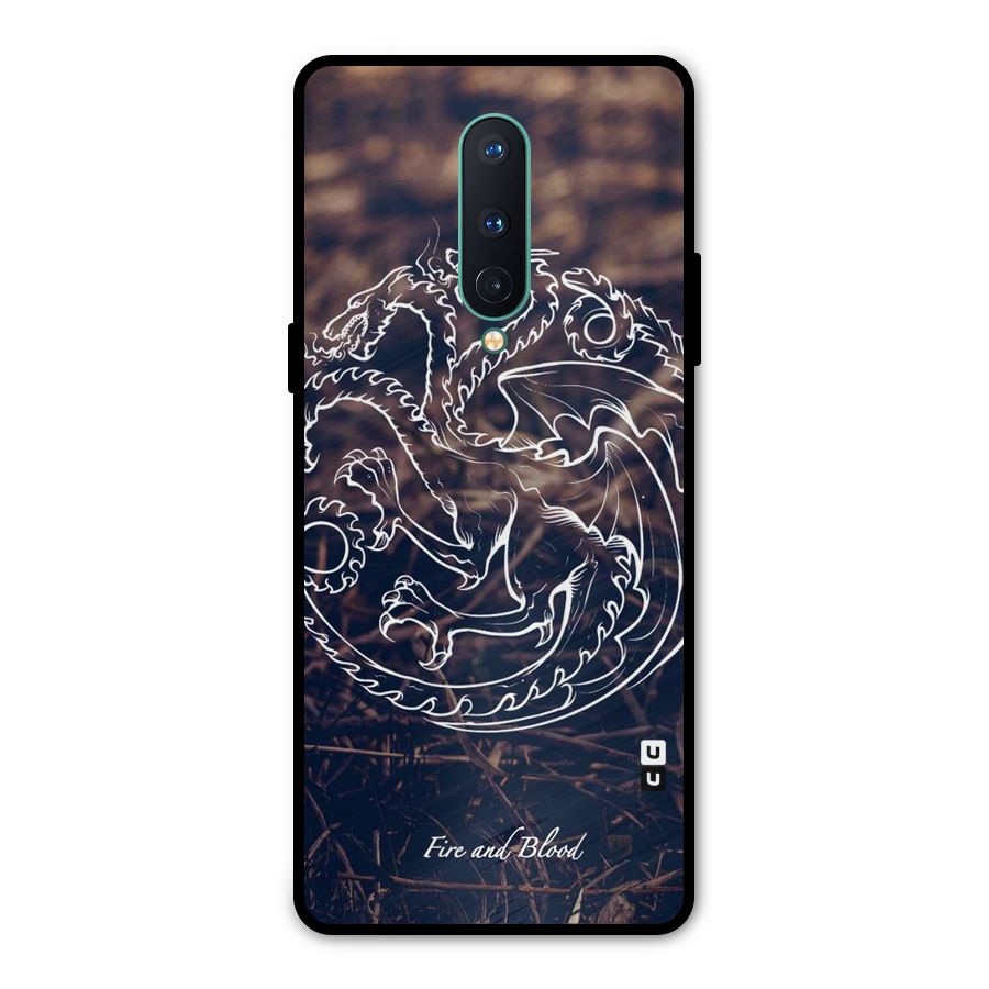 White Circle Metal Back Case for OnePlus 8