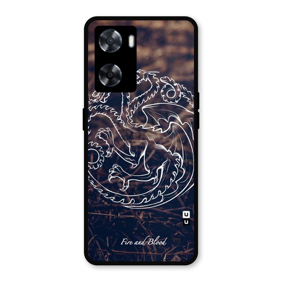 White Circle Metal Back Case for Oppo A57 2022