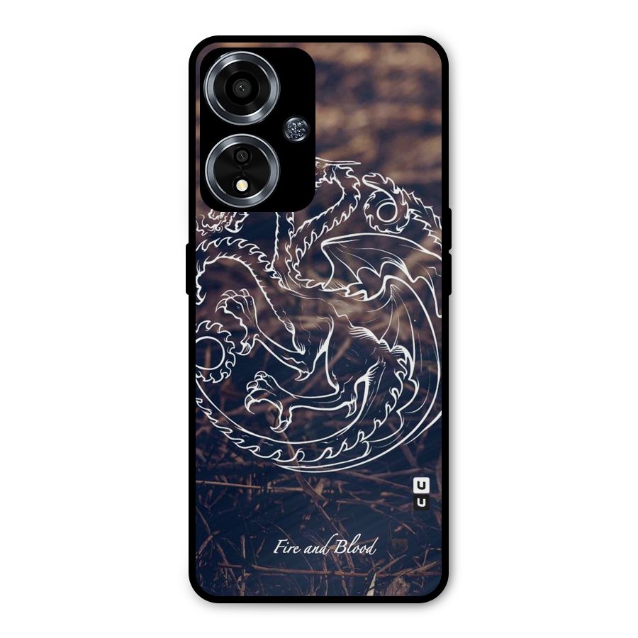 White Circle Metal Back Case for Oppo A59