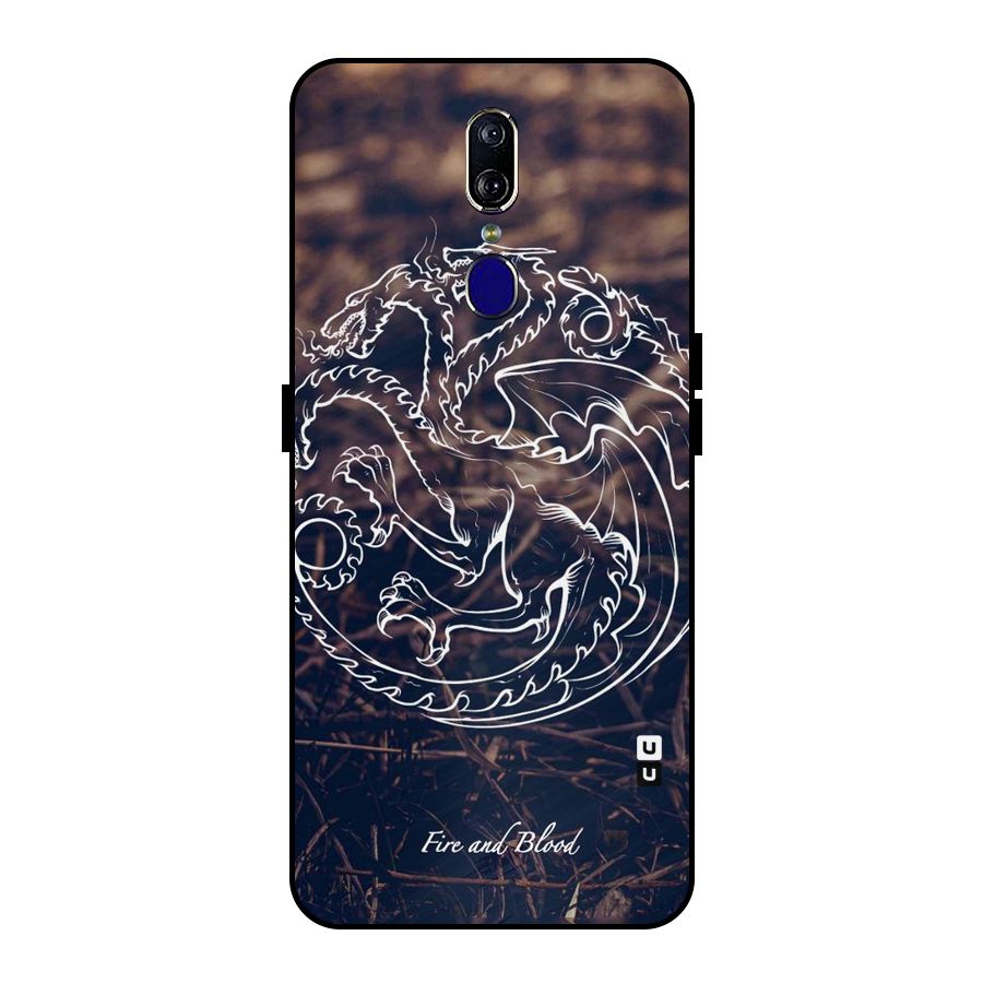 White Circle Metal Back Case for Oppo F11