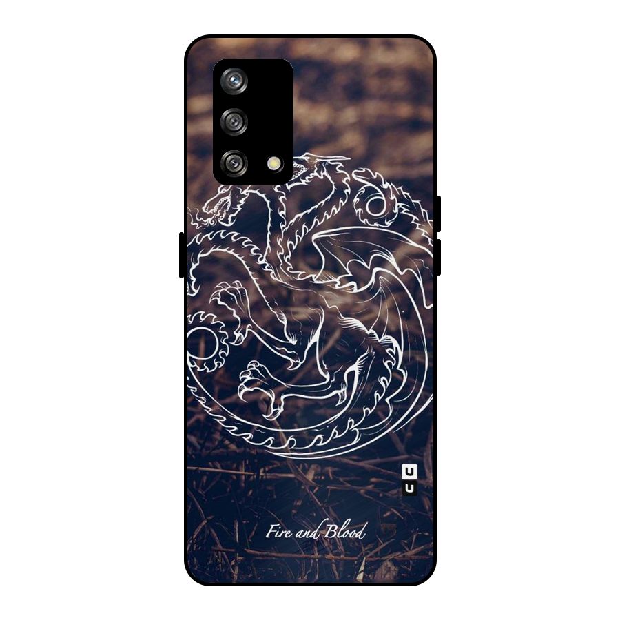 White Circle Metal Back Case for Oppo F19
