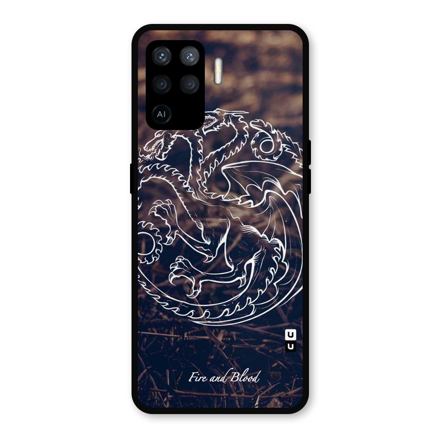 White Circle Metal Back Case for Oppo F19 Pro