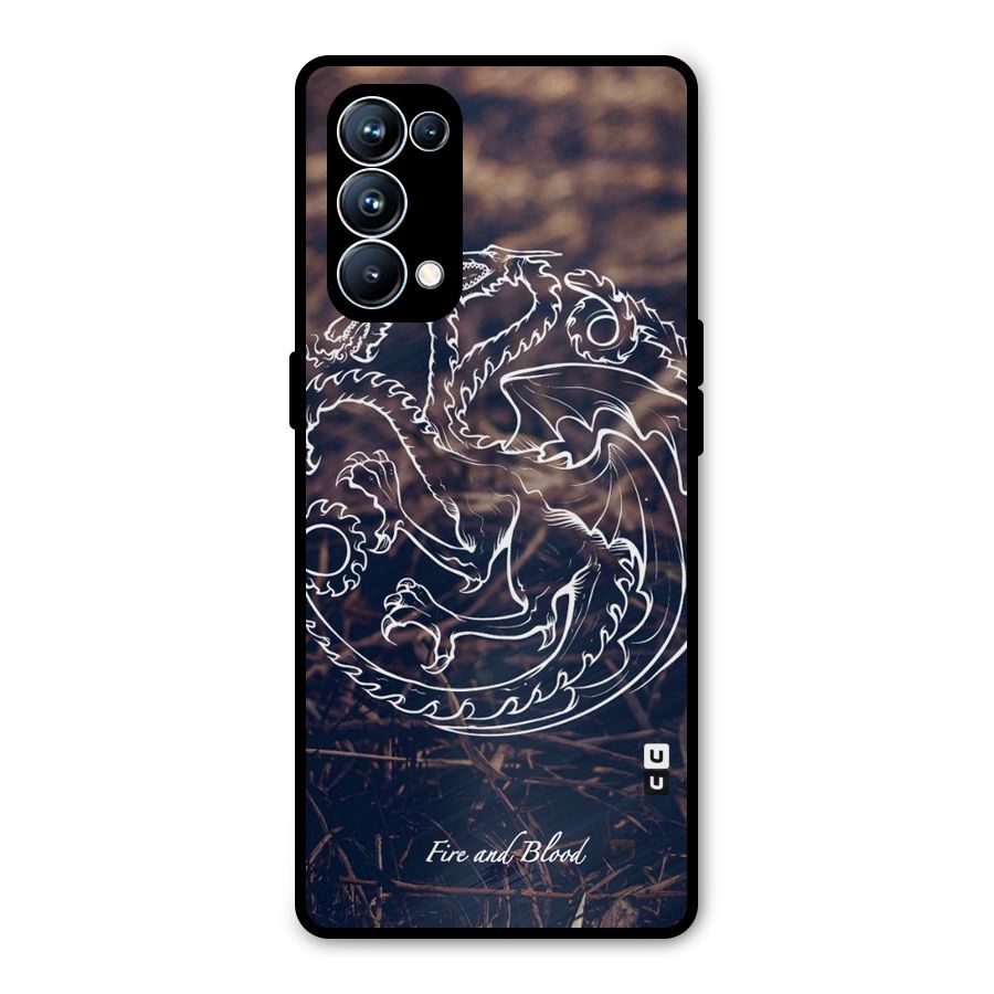 White Circle Metal Back Case for Oppo Reno5 Pro 5G