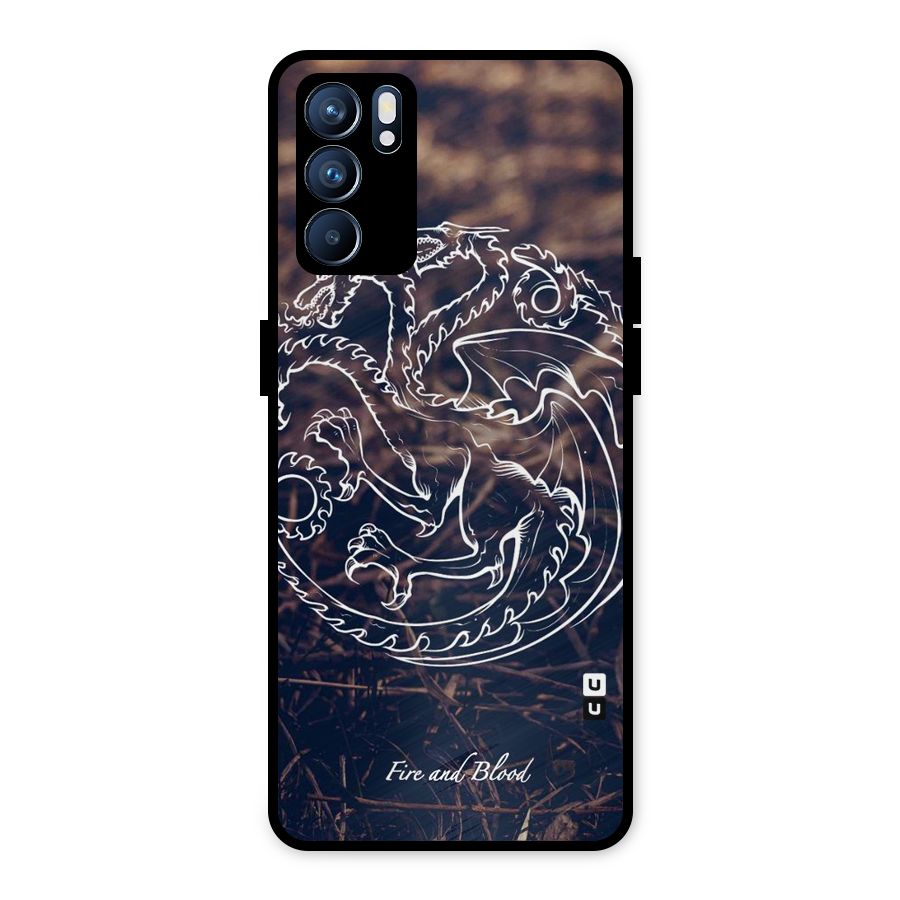 White Circle Metal Back Case for Oppo Reno6 5G