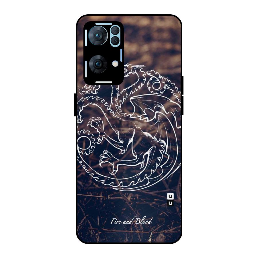 White Circle Metal Back Case for Oppo Reno7 Pro 5G