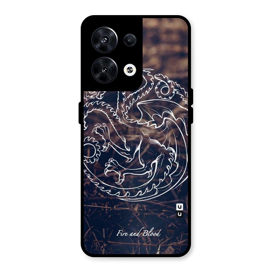 White Circle Metal Back Case for Oppo Reno8 5G