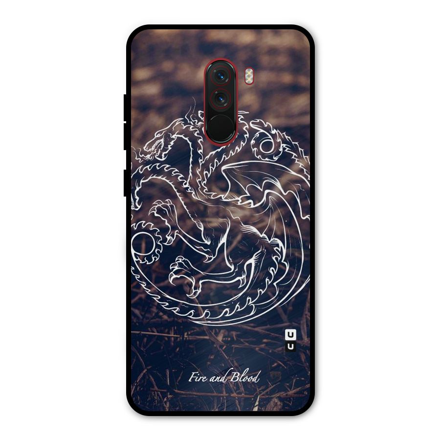 White Circle Metal Back Case for Poco F1