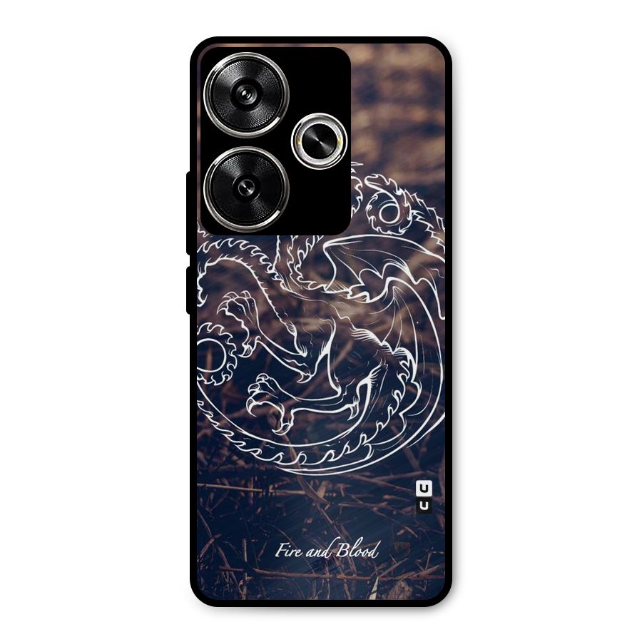 White Circle Metal Back Case for Poco F6