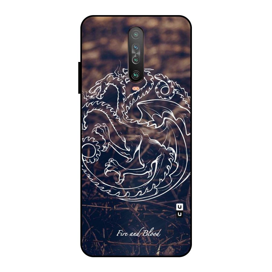 White Circle Metal Back Case for Poco X2