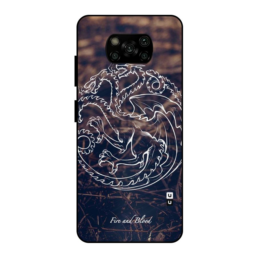 White Circle Metal Back Case for Poco X3