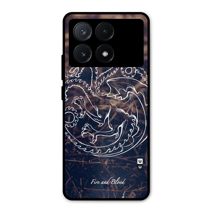 White Circle Metal Back Case for Poco X6 Pro