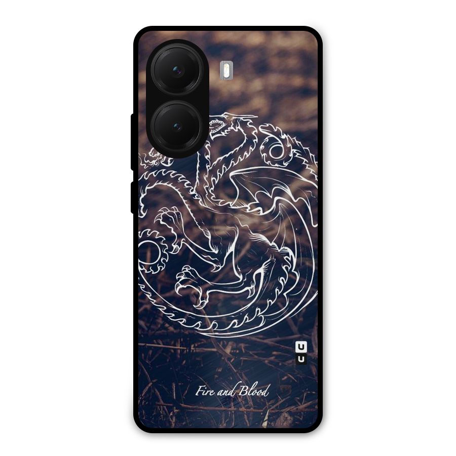 White Circle Metal Back Case for Poco X7 Pro