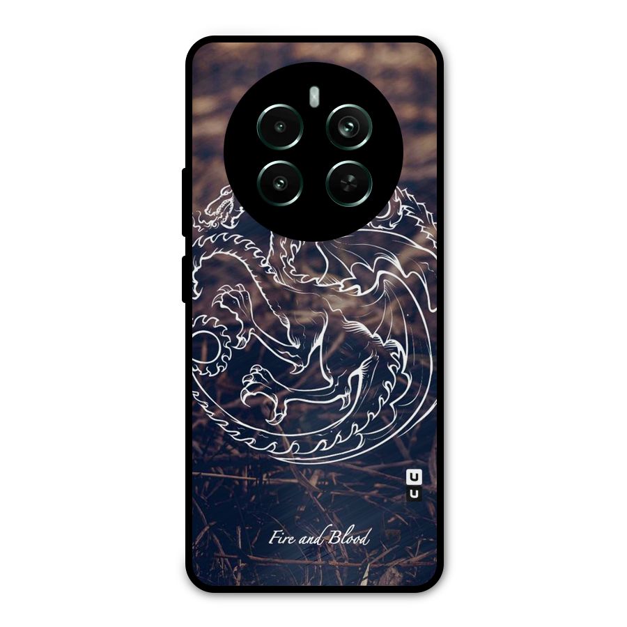 White Circle Metal Back Case for Realme 12 Pro Plus