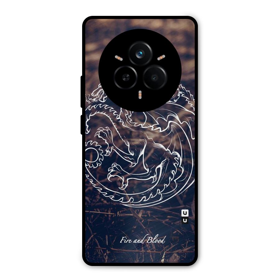 White Circle Metal Back Case for Realme 14 Pro