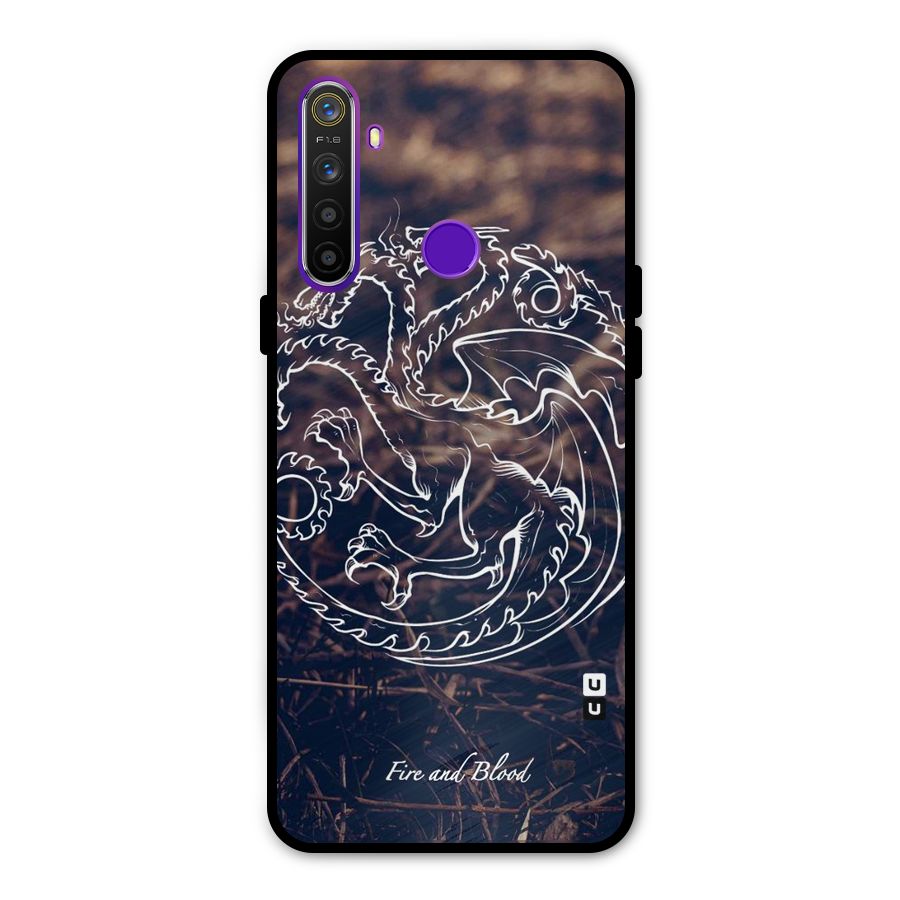 White Circle Metal Back Case for Realme 5