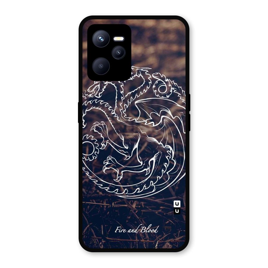 White Circle Metal Back Case for Realme C35