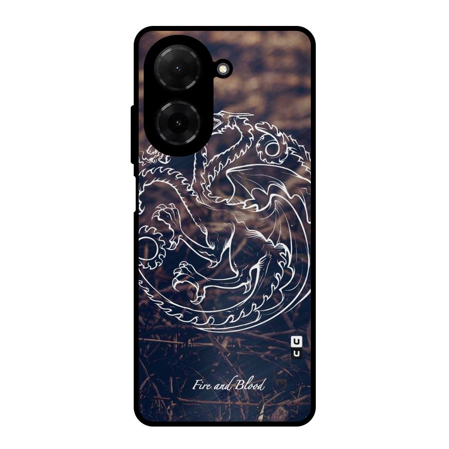White Circle Metal Back Case for Redmi A5 4G