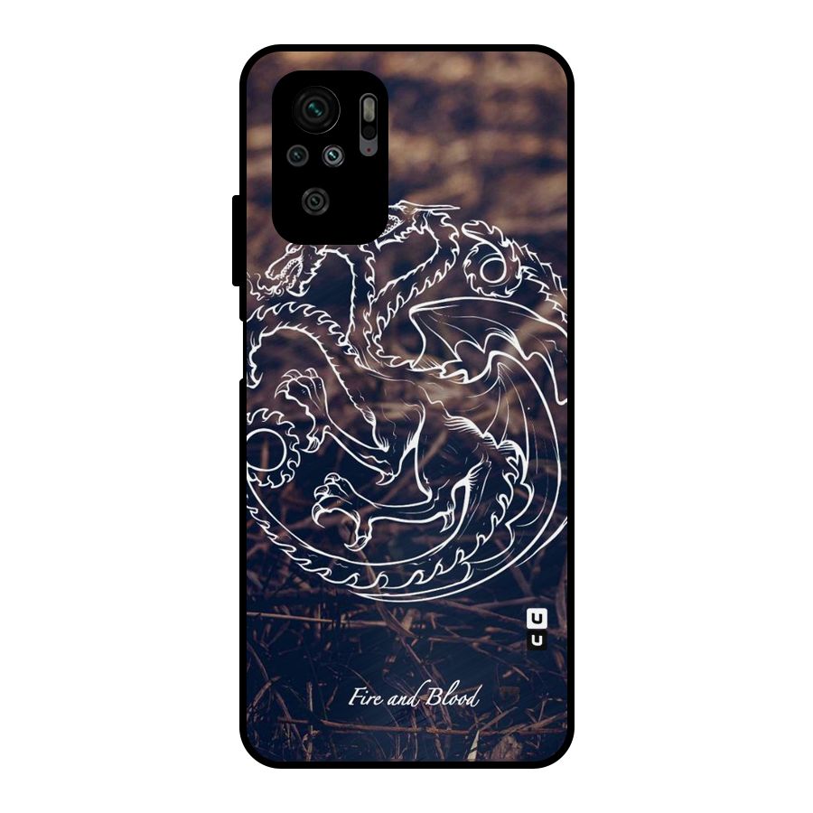 White Circle Metal Back Case for Redmi Note 10S