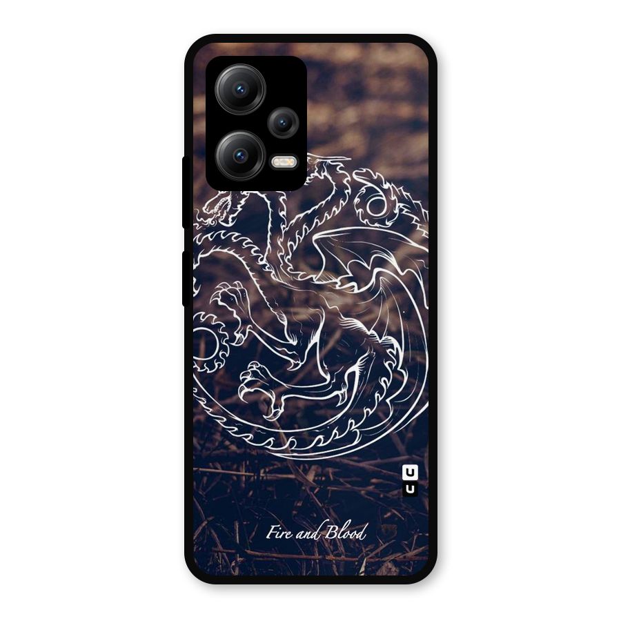 White Circle Metal Back Case for Redmi Note 12 5G