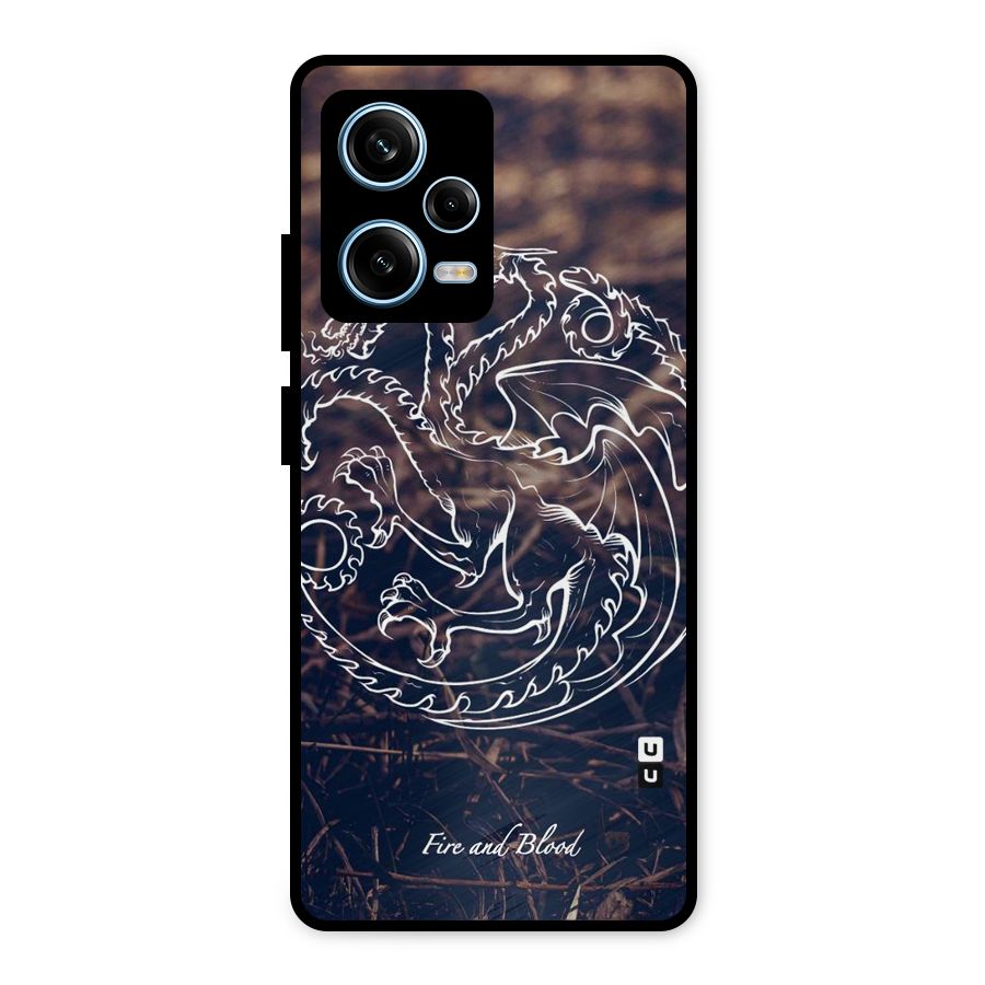 White Circle Metal Back Case for Redmi Note 12 Pro