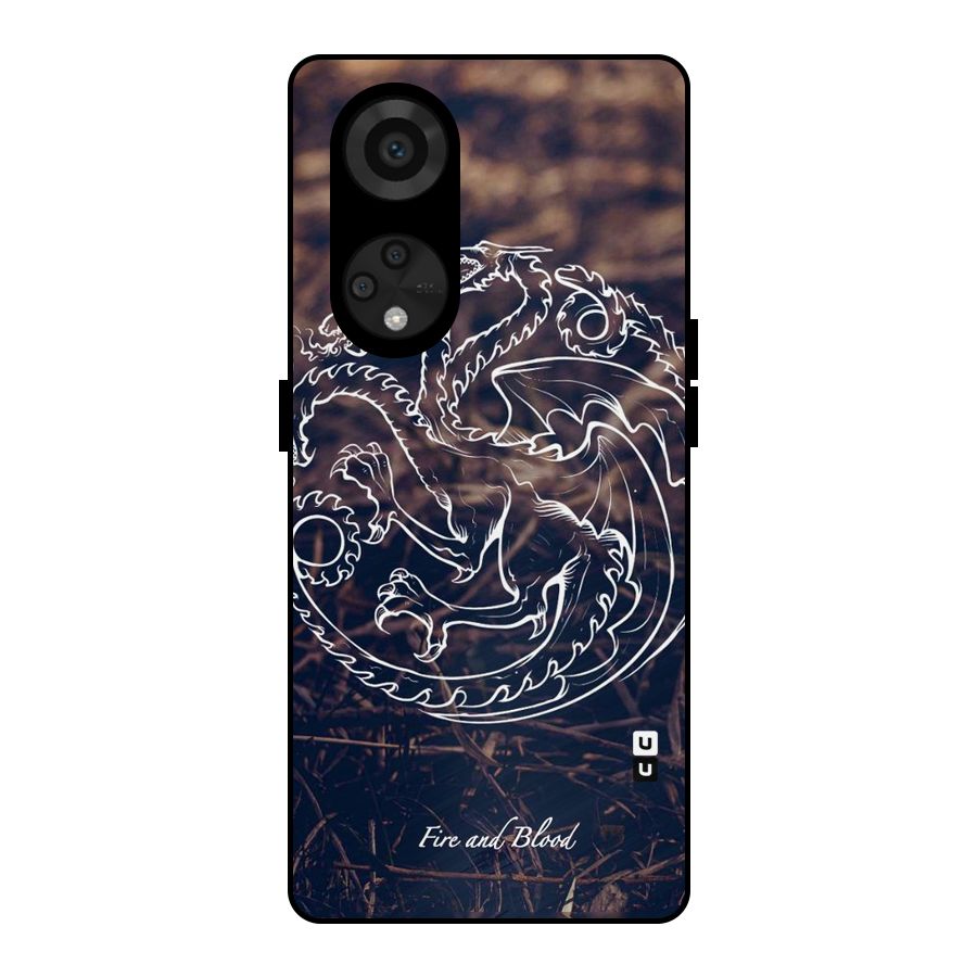White Circle Metal Back Case for Reno8 T 5G