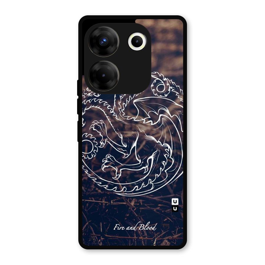 White Circle Metal Back Case for Tecno Camon 20