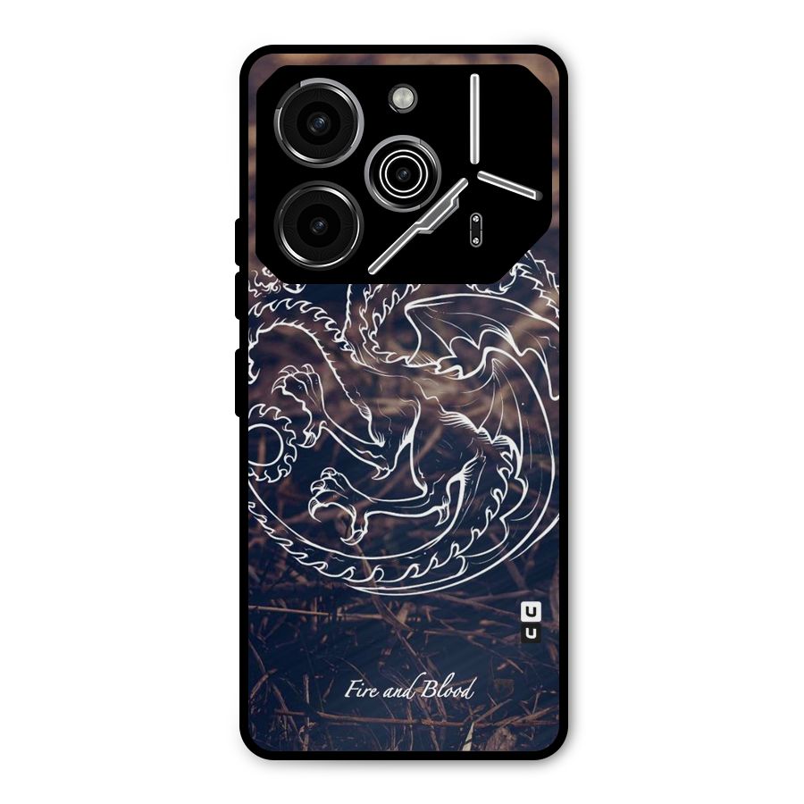 White Circle Metal Back Case for Tecno Pova 6 Pro